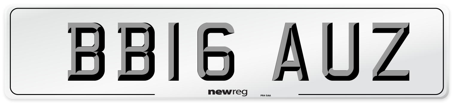 BB16 AUZ Number Plate from New Reg